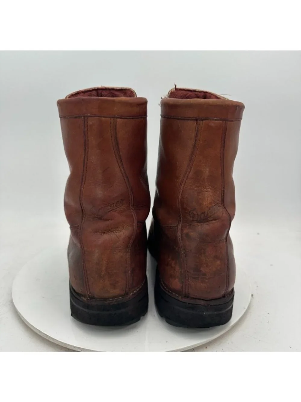 Danner Men Size 11D Brown Leather Vibram Sole Steel Toe Lace Up Combat Boot